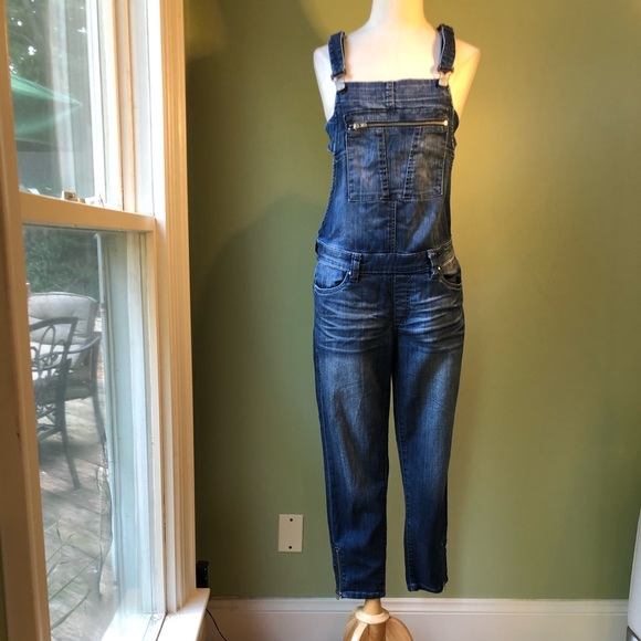 BlankNYC Cross-Back Long Denim Overalls 29